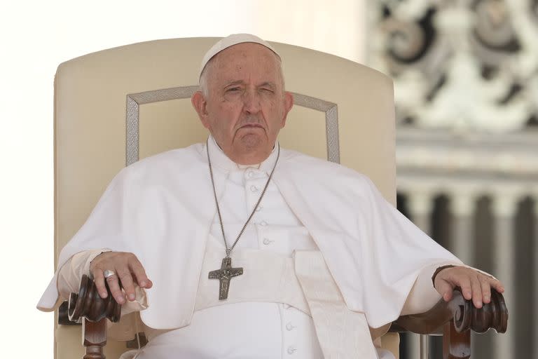 El papa Francisco, en la audiencia general antes de la operación