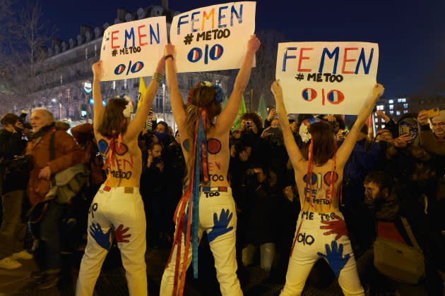 French Feminist Groups Take To Streets To Protest President Macron’s ...