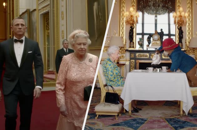 The Queen with Daniel Craig and Paddington Bear (Photo: YouTube)