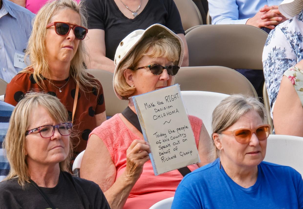 Dr. Phil McGraw and Oklahoma lawmakers held a justice rally for Richard Glossip in May at the state Capitol.