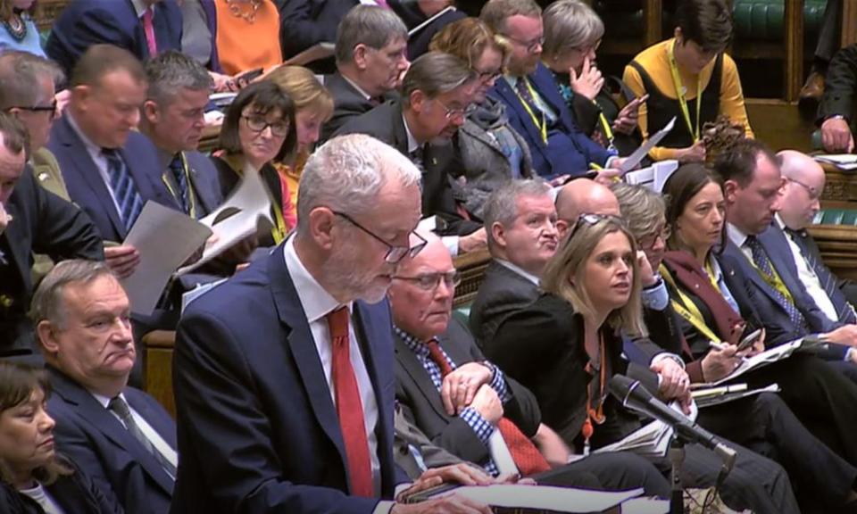 Jeremy Corbyn responds to Theresa May in the House of Commons.