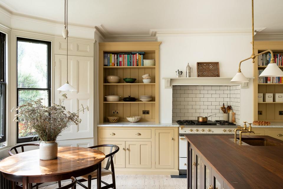 yellow kitchen cabinets