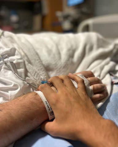 <p>Kyle Viljoen/Instagram</p> Kyle Viljoen shouts out his fiancé, Zachary, for his support and care as he shares on Instagram that he's in recovery following a week-long health scare