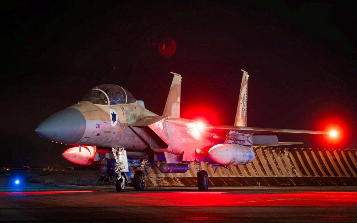 Israeli Air Force F-15 Eagle is pictured at an air base