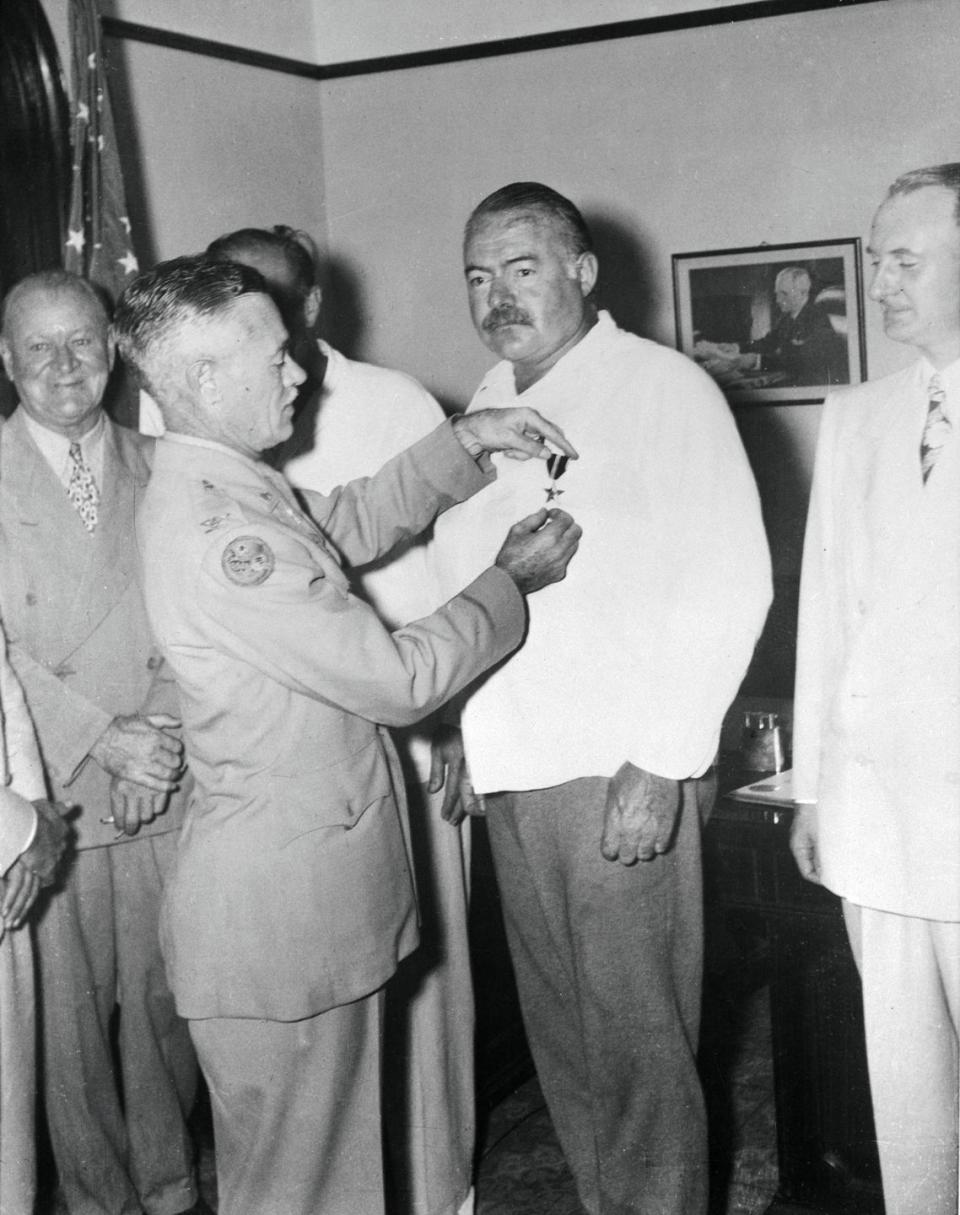1947: Receiving a Medal