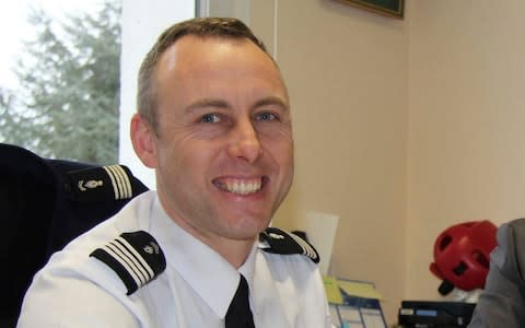 Arnaud Beltrame poses for a photo in Avranches, western France - Credit: AP