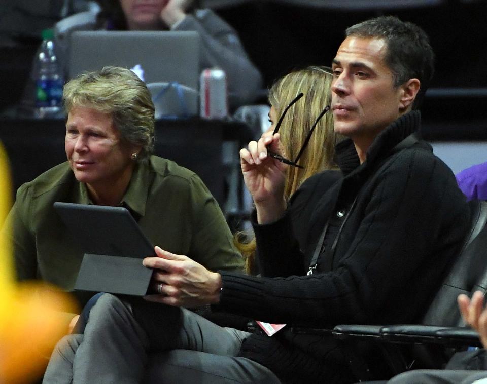 Lakers general manager Rob Pelinka might need to add Excel to his iPad. (Reuters)