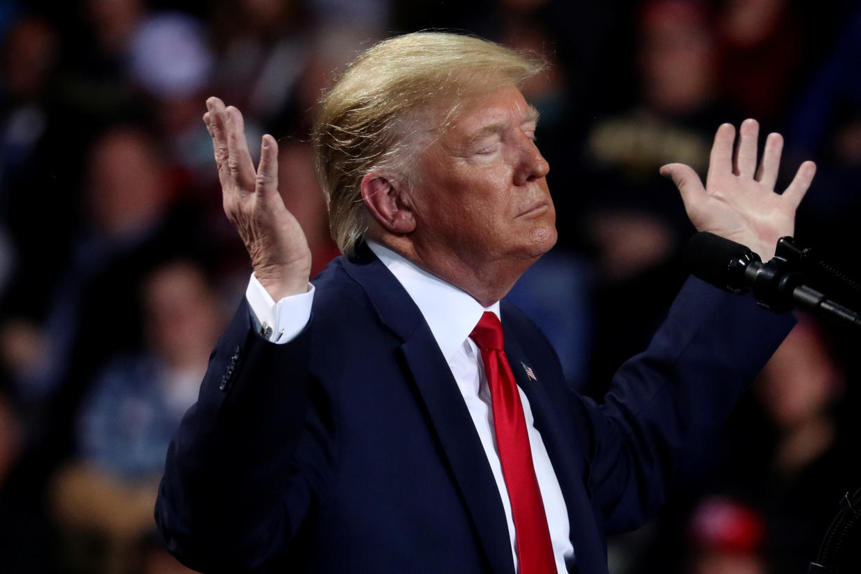 Donald Trump am Mittwoch bei der Wahlkampfveranstaltung in Battle Creek, Michigan, (Bild: Reuters/Leah Millis)