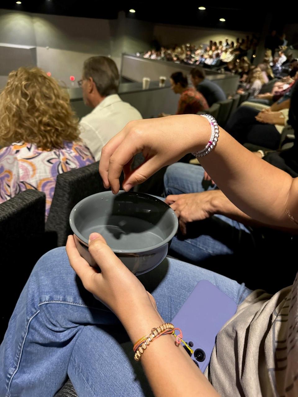 At Church of the City in Franklin on Sunday, April 2, the congregation participated in an ancient ritual where bowls of water, which represent tears, are passed.