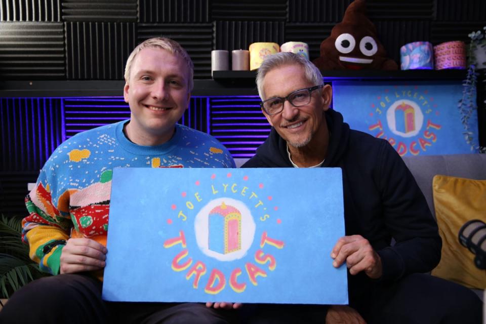 Joe Lycett with Gary Lineker (Channel 4)