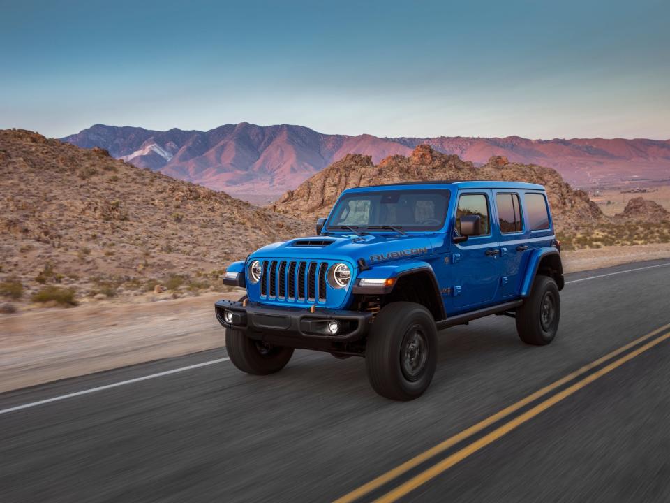 The Jeep Wrangler Rubicon SUV.