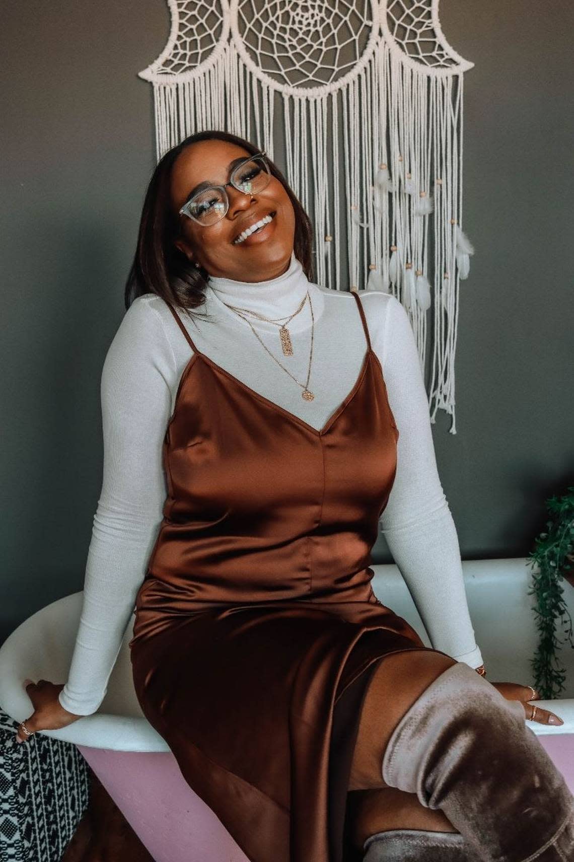 Phylicia Thompson, pictured, said her mother is a fashionista and is part of her inspiration behind 2 Beatz Boutique, which will open in a new storefront on April 1.