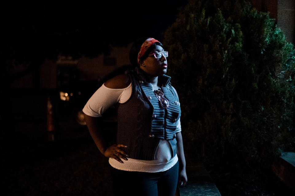 Beatrice Harris, a resident of Newburgh, outside the city council meeting at the activity center in Newburgh on&nbsp;Feb. 26, 2018. (Photo: Mark Kauzlarich for HuffPost)