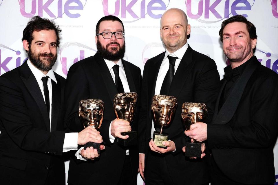 Sam Houser, Aaron Garbut, Dan Houser and Leslie Benzies of Rockstar Games (PA)