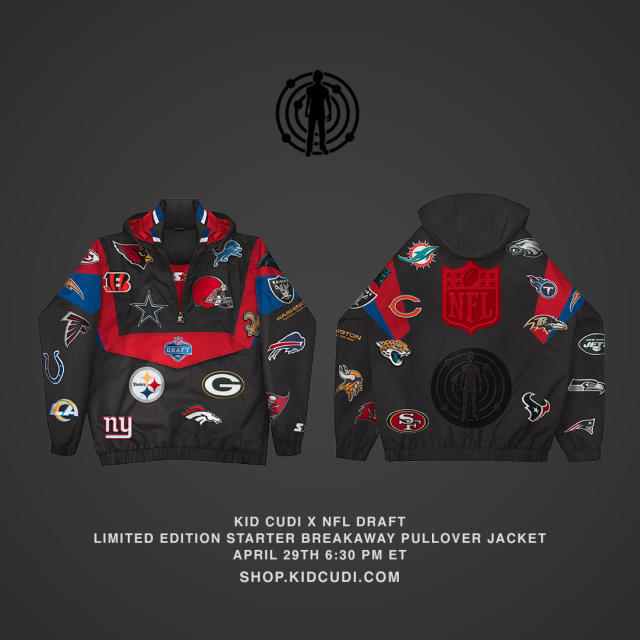 Kid Cudi Links Up With NFL for Limited Edition Starter Jacket in  Celebration of 2021 Draft