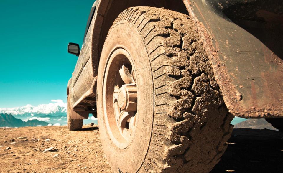 <p>If you're planning to venture off the tarmac, the first (and easiest) upgrade to make is a purpose-built set of tires with a deep tread to keep your grip on mud, snow, sand, or ice.</p>