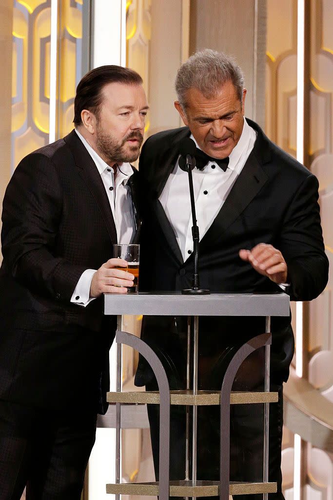 Mel Gibson and Ricky Gervais' Confrontation