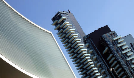 FILE PHOTO - Buildings are seen in the Porta Nuova district in Milan, Italy, March 27, 2017. REUTERS/Stefano Rellandini/File Photo