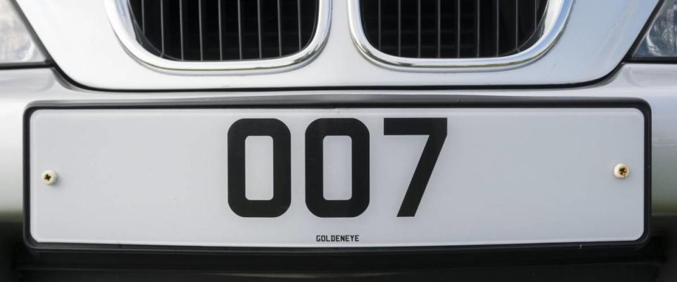 London, England - October 11, 2012: James Bond 007 Personalised Number Plate on a Sports Car