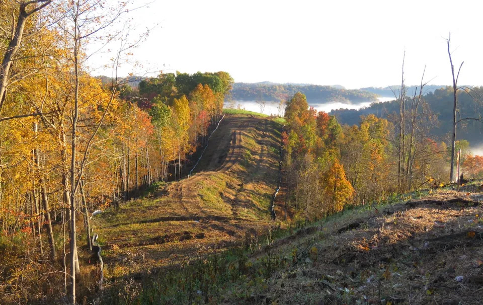 Pipeline construction cuts through forests and farms in Appalachia. Provided by Erin Brock Carlson, <a href=