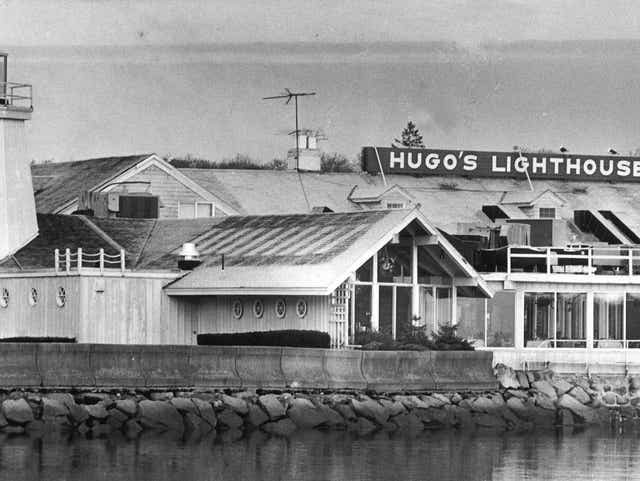 Hugo's Lighthouse in Cohasset Harbor closed in 1990.