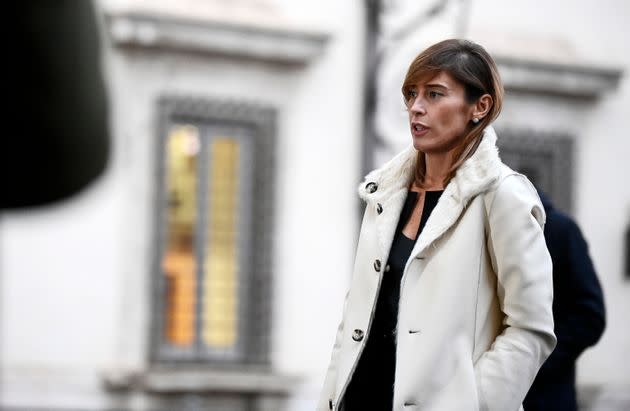 Maria Elena Boschi mentre lascia Palazzo Chigi. ANSA/RICCARDO ANTIMIANI (Photo: Riccardo Antimiani ANSA)