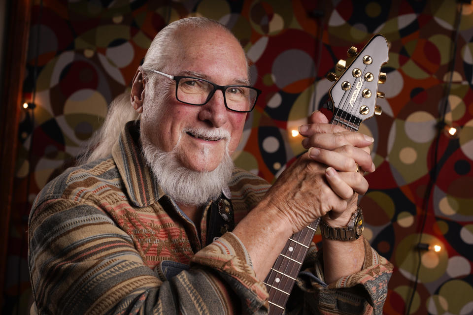 Guitarist, songwriter and record producer Steve Cropper poses Wednesday, Dec. 2, 2020, in Nashville, Tenn. Cropper has been in the music business for more than six decades. At a time when it was common for white musicians to co-opt the work of Black artists, Cropper was that rare white artist willing to keep a lower profile and collaborate. More than half a century later, he is still making music at 79 years old. His latest album is scheduled for release in April.