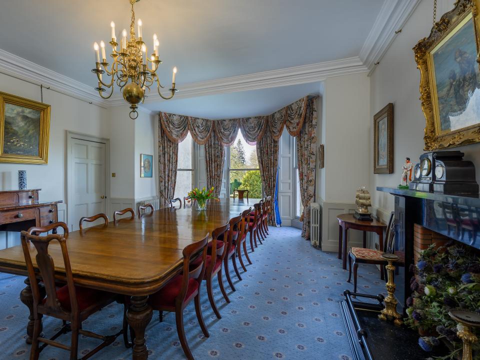 The dining room.