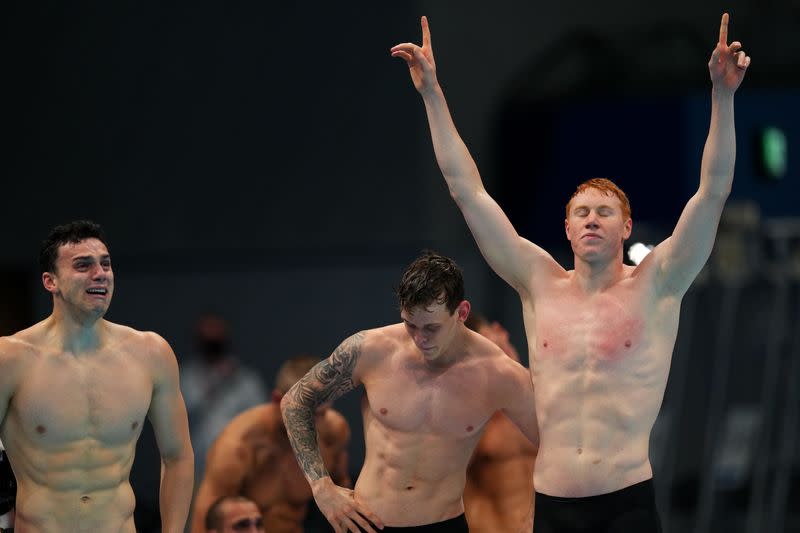 Swimming - Men's 4 x 200m Freestyle Relay - Medal Ceremony