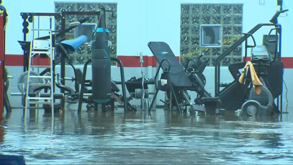 The roads turned into rivers Thursday evening as parts of Oakdale flooded.