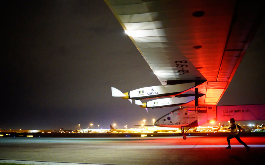 Taking off from the Tulsa airport on May 21, 2016.