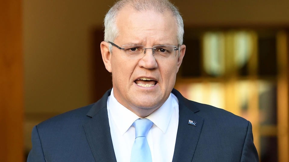 Scott Morrison, pictured here at a press conference in Canberra.