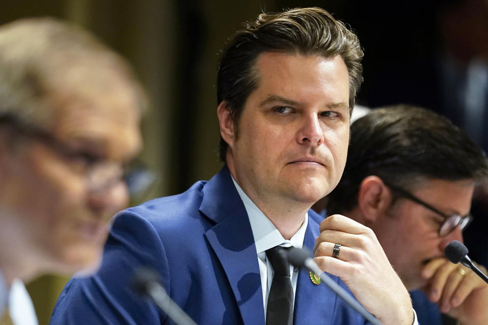 Rep. Matt Gaetz attends a House Judiciary Committee Field Hearing in New York (John Minchillo / AP)