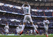 <p>The trademark celebration. </p>