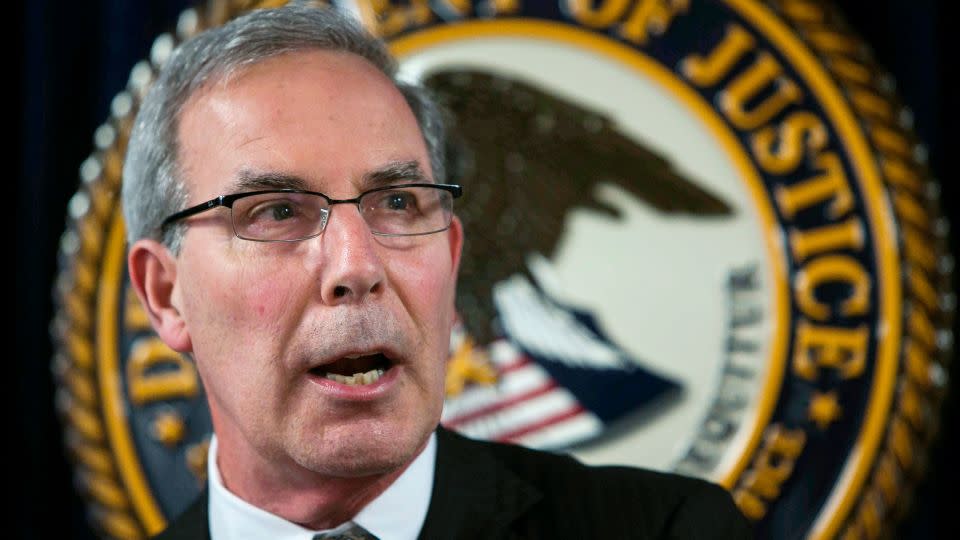 US Attorney David Weiss speaks during a press conference on May 3, 2018, at his district office in Wilmington, Delaware.  - Suchat Pederson/The News Journal/AP