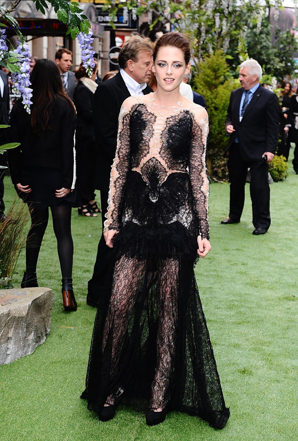 Kristen Stewart arriving for the UK premiere of Snow White And The Huntsman in 2012