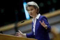 European Commission President Ursula Von Der Leyen addresses European lawmakers, in Brussels