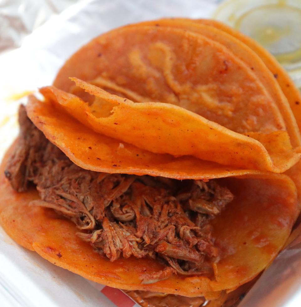 Chucho's Red Tacos at 4511 S. Sixth St., the food truck that specializes in beef birria, is among the restaurants taking part in Milwaukee's inaugural Halal Restaurant Week.