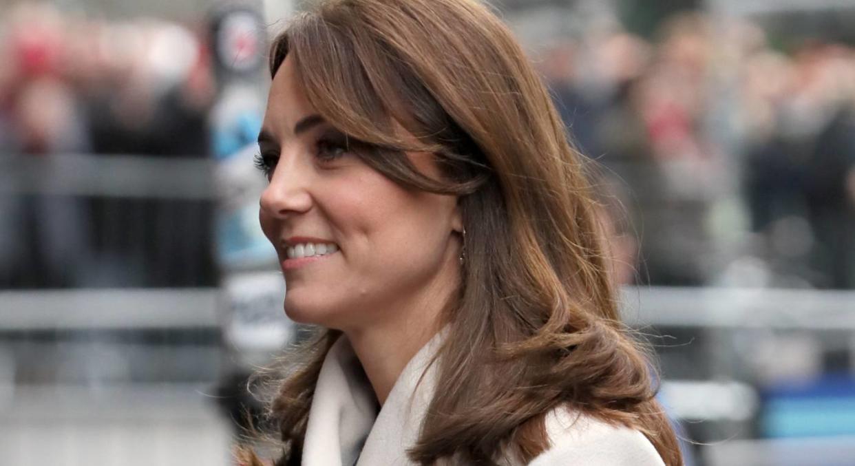 Duchess of Cambridge, pictured in Dublin on 4 March, in a Reiss visit to Jigsaw. (PA)