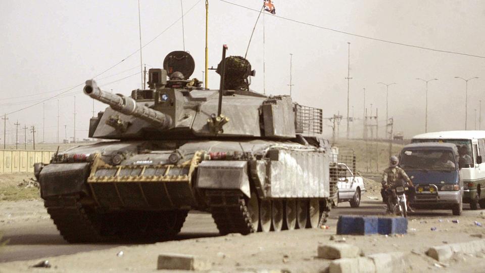 a british challenger 2 tank of the queen