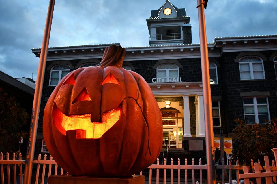 The Jack O'Lantern is the main emblem from the "Halloweentown" movie and integral to the Spirit of Halloweentown event in St. Helens, Oregon.