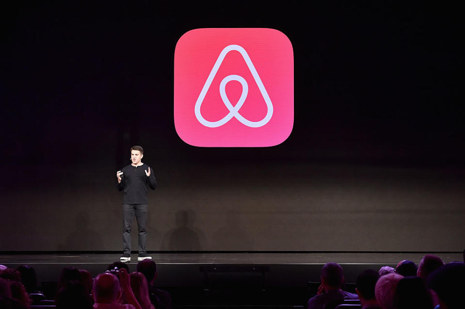 <p>Airbnb plans to offer free housing to refugees and anyone not allowed into the U.S. CEO Brian Chesky said on Twitter that “closing doors further divides peoples.” <br> (Photo by Mike Windle/Getty Images for Airbnb) </p>