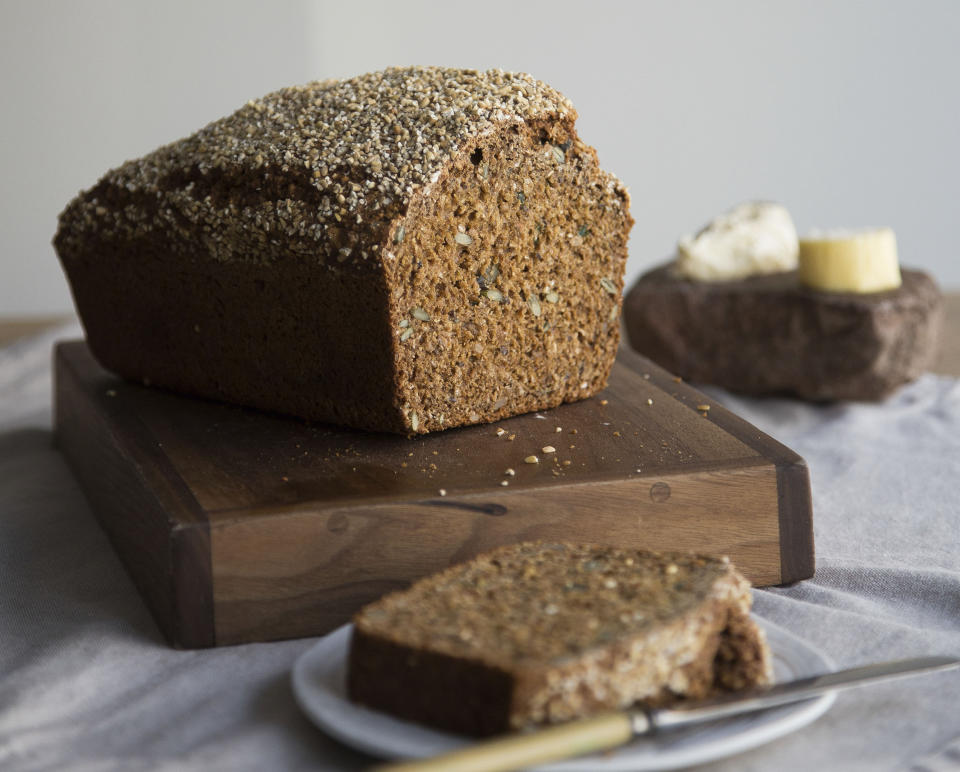 This image shows a recipe for Irish soda bread made with with stout beer and treacle from chef Jp McMahon’s "The Irish Cookbook.” (Anita Murphy via AP)