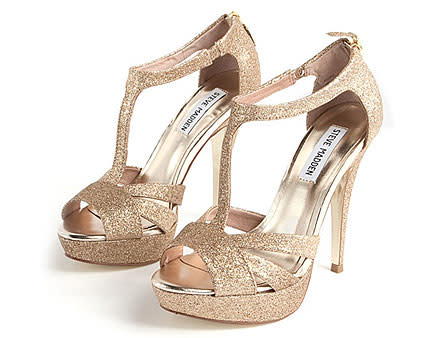 T-Strap Glitter Sandals