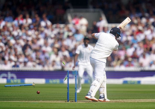 England's Jonny Bairstow was bowled for a duck by South Africa's Anrich Nortje