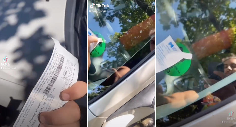 A TikTok user demonstrated how he claims to avoid parking fines