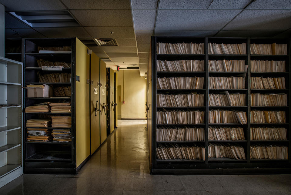 Stop the presses! Photographer documents newspaper’s eerie abandoned printing presses.