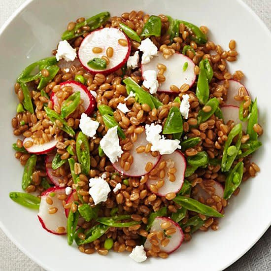 Grain bowls make mealtime a breeze and feature fresh, healthy ingredients. Thanks to the nature of meals in a bowl, each of these grain bowl recipes include multiple food groups. Don't feel like you have to stick strictly to the recipe—add an egg to your quinoa bowl, swap goat cheese for feta, or switch up the grain called for and use your favorite.