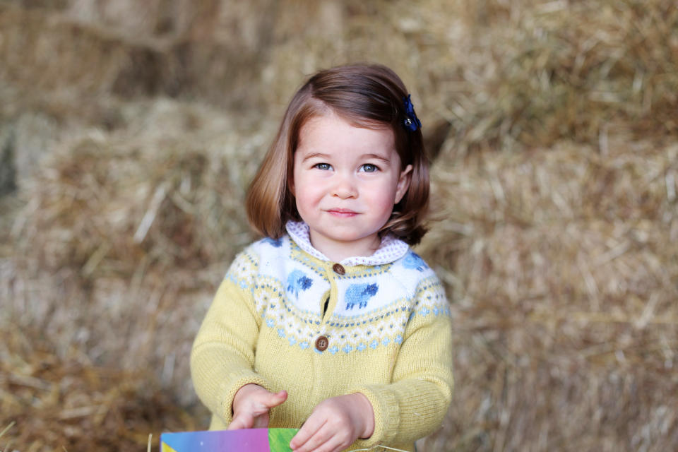 The family released an official portrait for the princess’s second birthday in 2017. (Photo: HRH the Duchess of Cambridge via Getty Images)