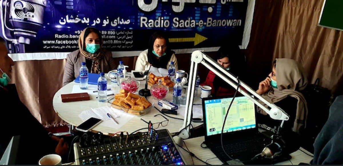 Sadai Banowan’s head Najia Sorosh has decried a conspiracy by the Taliban to shut down the radio station (Sourced/The Independent)